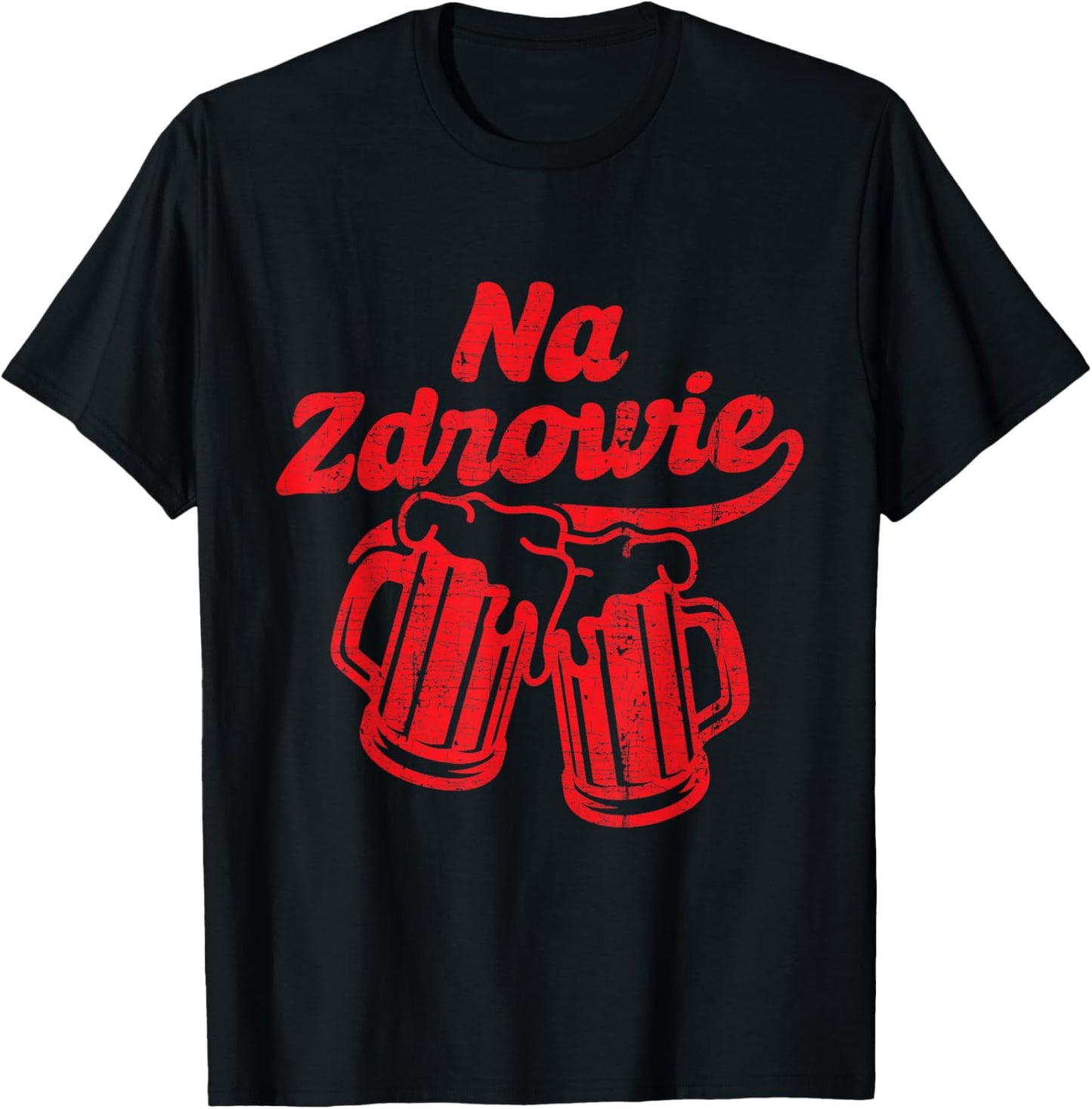 Dyngus Day Na Zdrowie Christmas Polish Poland Beer Polska T-Shirt - T-Shirt | Black