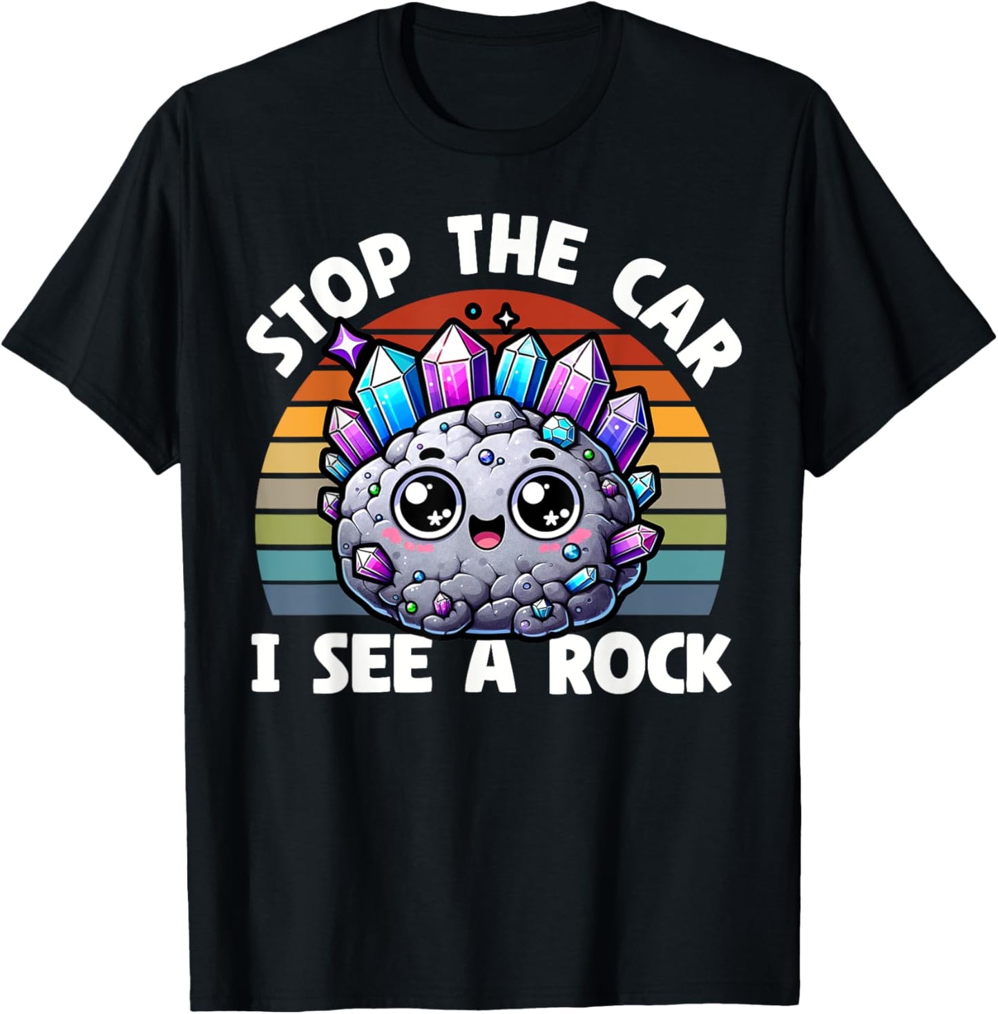 I See A Rock Geology Fun For Kids Science Product T-Shirt - T-Shirt | Black