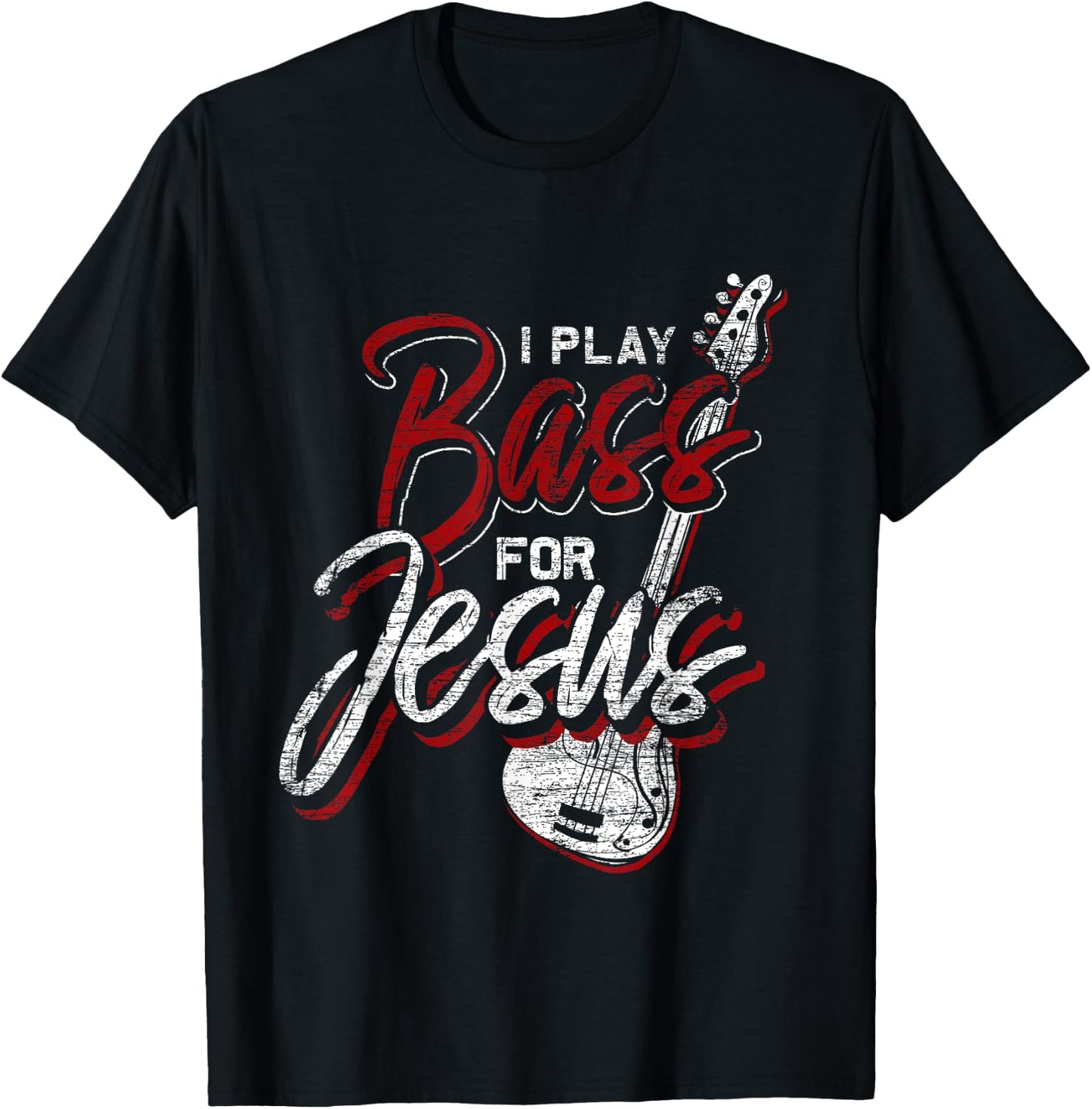 Jesus Bassist Christian Bass Player Bass Guitar T-Shirt - T-Shirt | Black