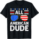 All American Boy Independence Day USA Party Dude Patriots T-Shirt - T-Shirt | Black