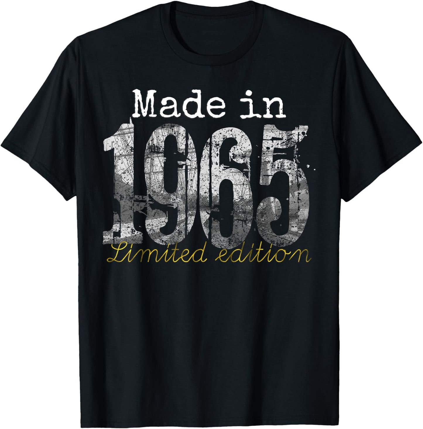 Made in 1965 - 60 Year Old Shirt 1965 60th Birthday Gift T-Shirt - T-Shirt | Black