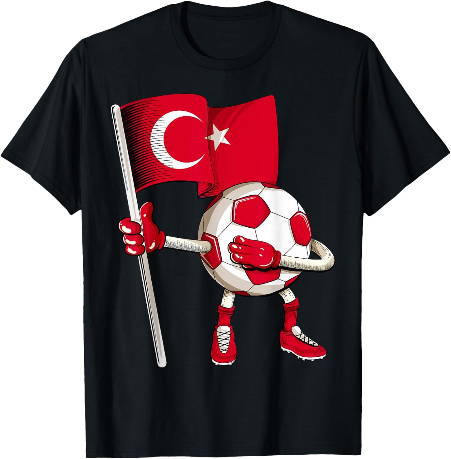 Turkey Soccer Jersey Turkish Flag Football Dab Funny T-Shirt - T-Shirt | Black
