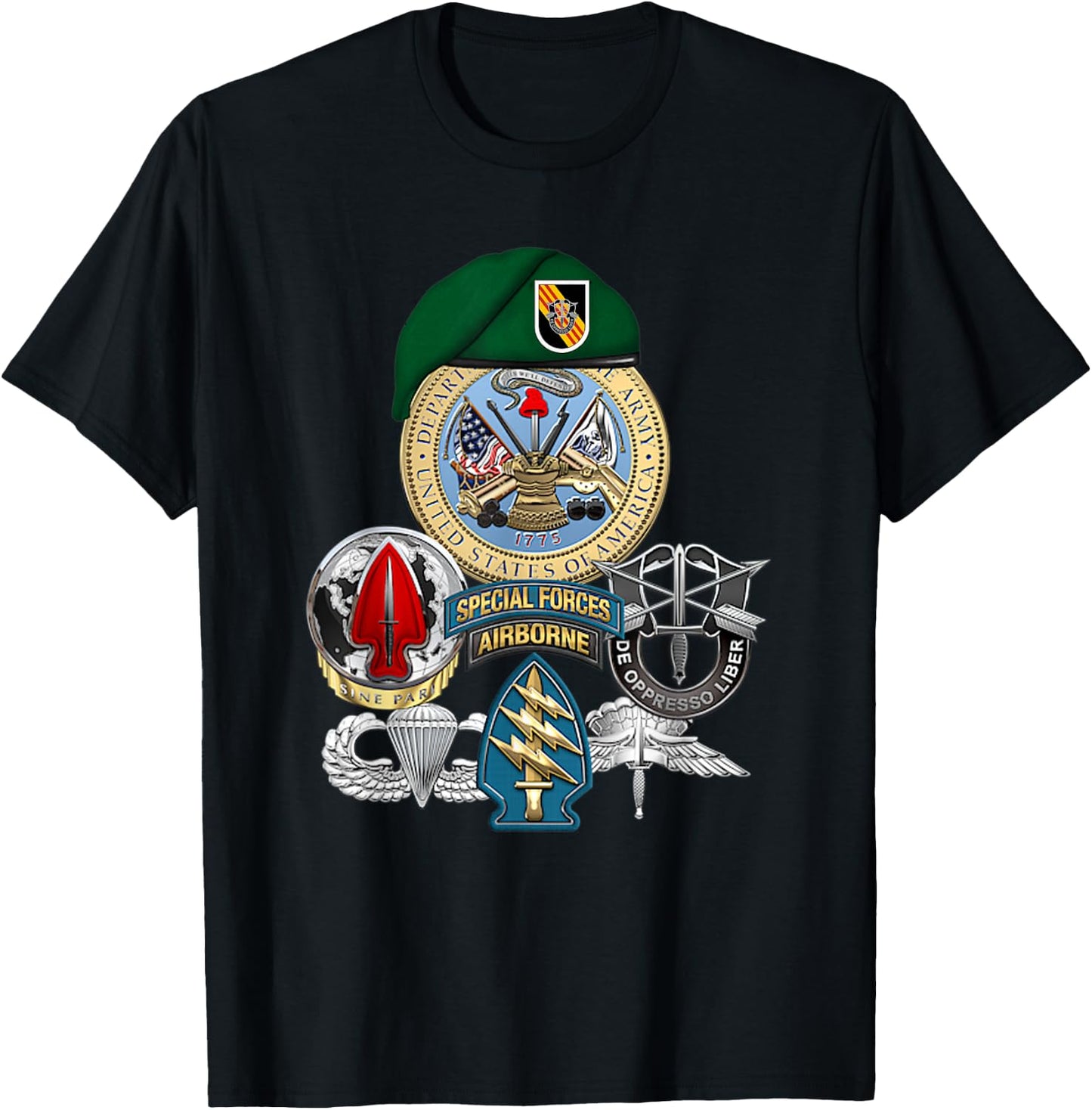 US Army 5th Special Forces Group Vietnam Veteran T-Shirt - T-Shirt | Black