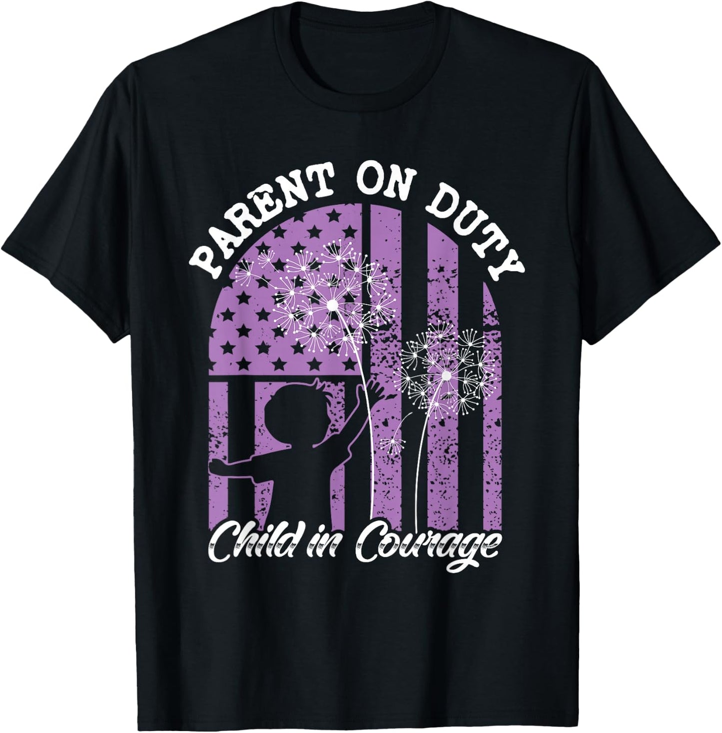 US Flag Military Appreciation Month of the Military Child T-Shirt - T-Shirt | Black