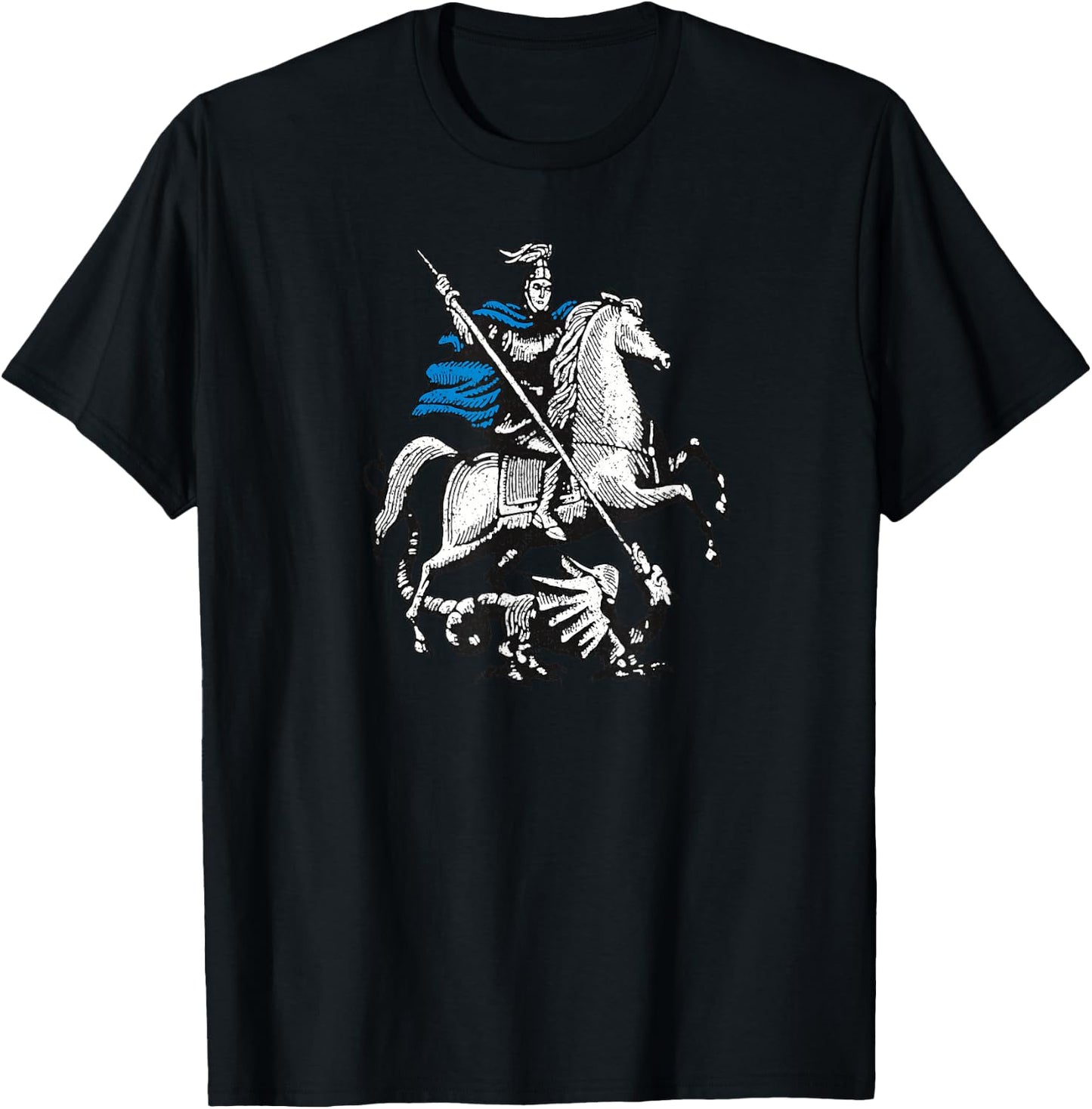 Moscow Russia City Flag Muscovite Arms Banner T-Shirt - T-Shirt | Black