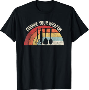 Vintage Kitchen Tools Choose Your Weapon Home Baking Cooking T-Shirt - T-Shirt | Black
