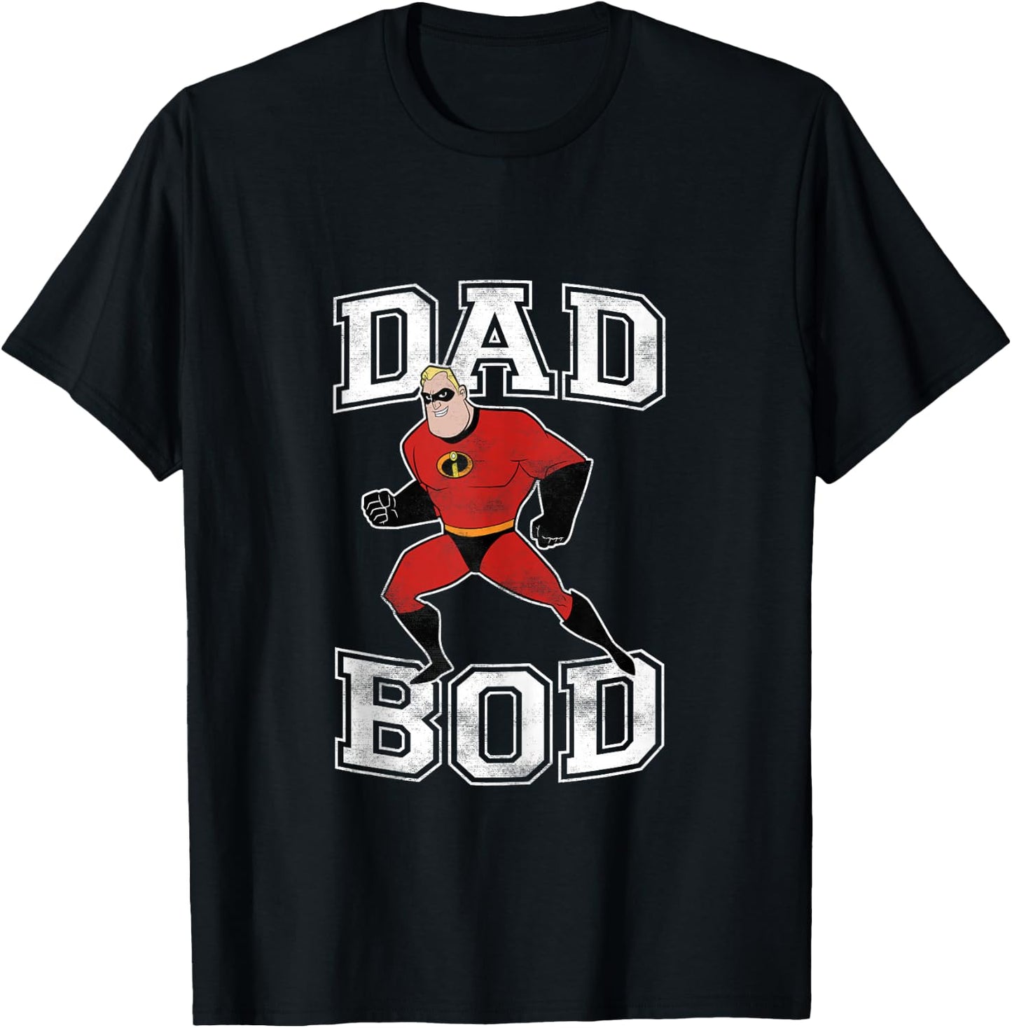 Disney Pixar Incredibles Mr. Incredible Dad Bod Portrait T-Shirt - T-Shirt | Black