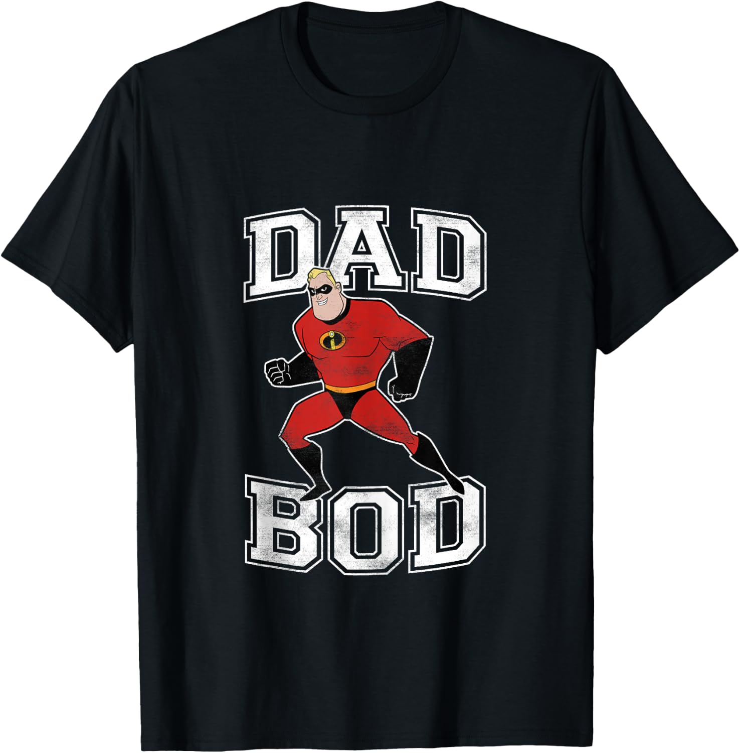 Disney Pixar Incredibles Mr. Incredible Dad Bod Portrait T-Shirt - T-Shirt | Black