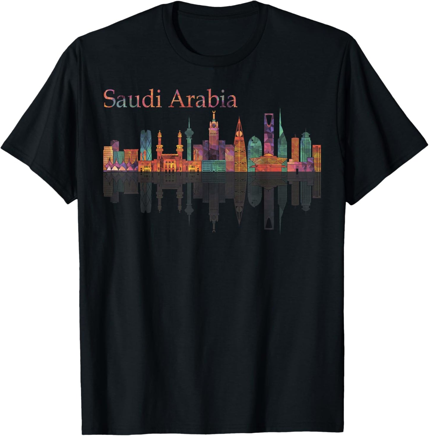 Travel Saudi Arabia Riyadh Mecca Medina Jeddah Vacation T-Shirt - T-Shirt | Black
