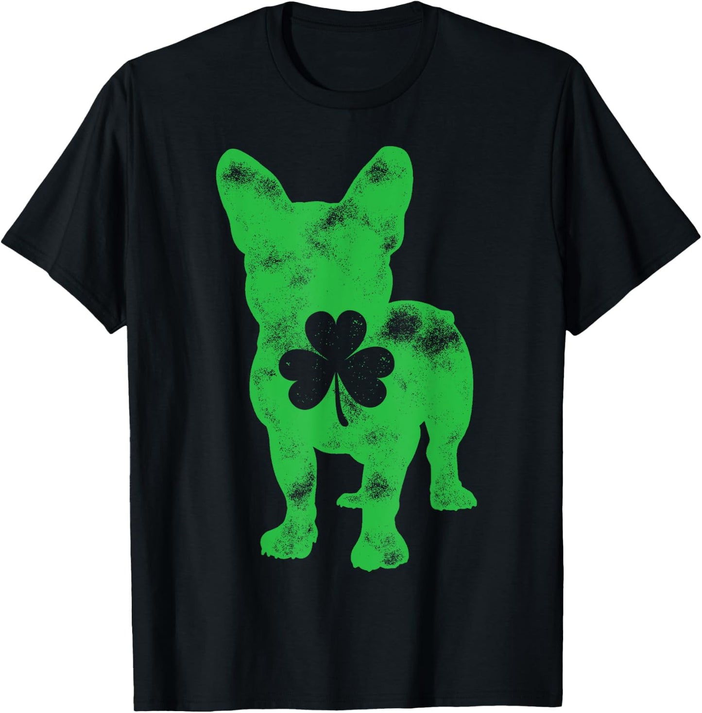 French Bulldog St Patrick's Day Boys Girls Shamrock Dog Lover T-Shirt - T-Shirt | Black
