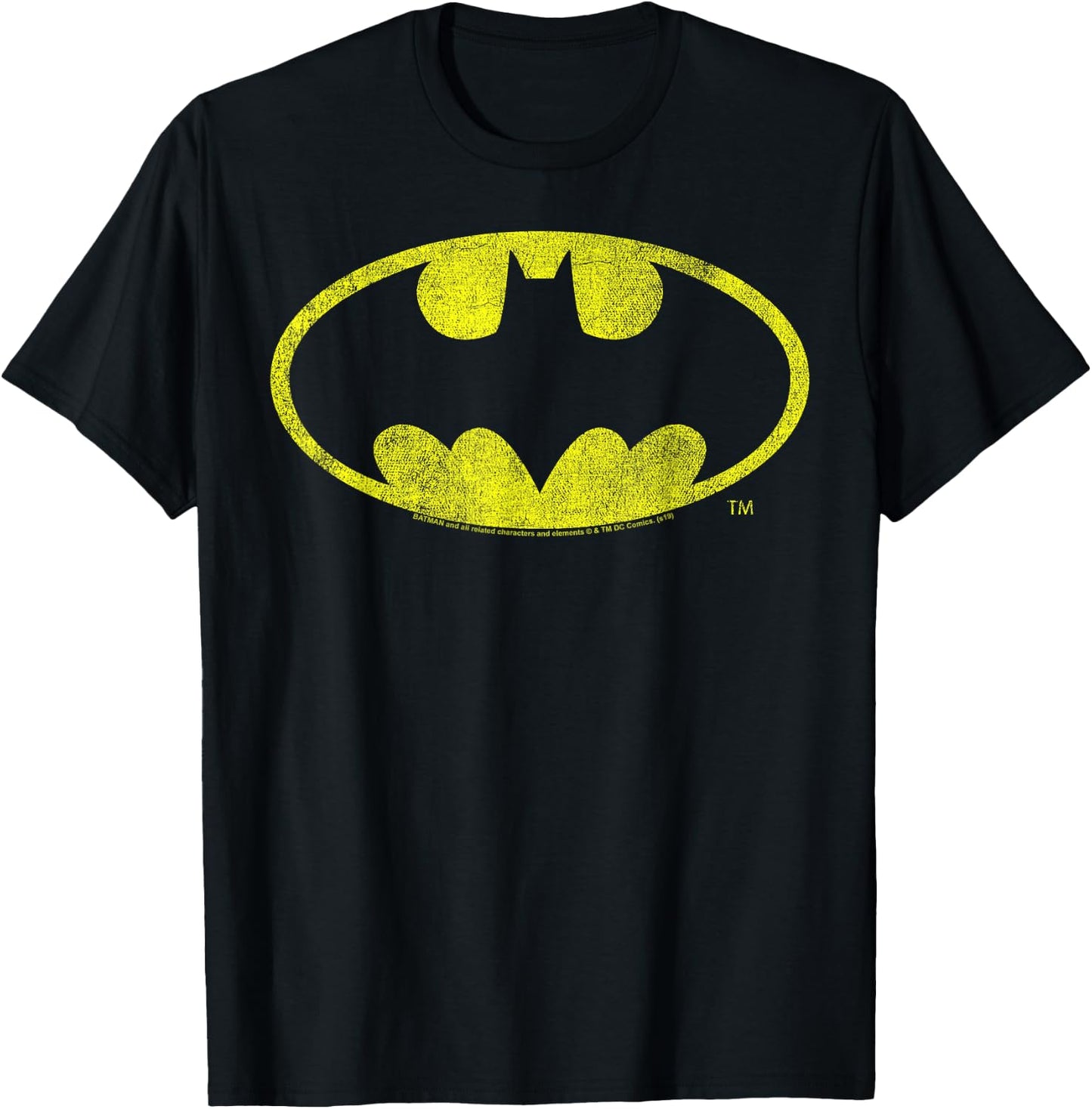 DC Comics Batman Distressed Logo T-Shirt - T-Shirt | Black