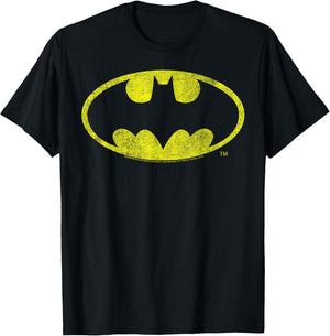 DC Comics Batman Distressed Logo T-Shirt - T-Shirt | Black