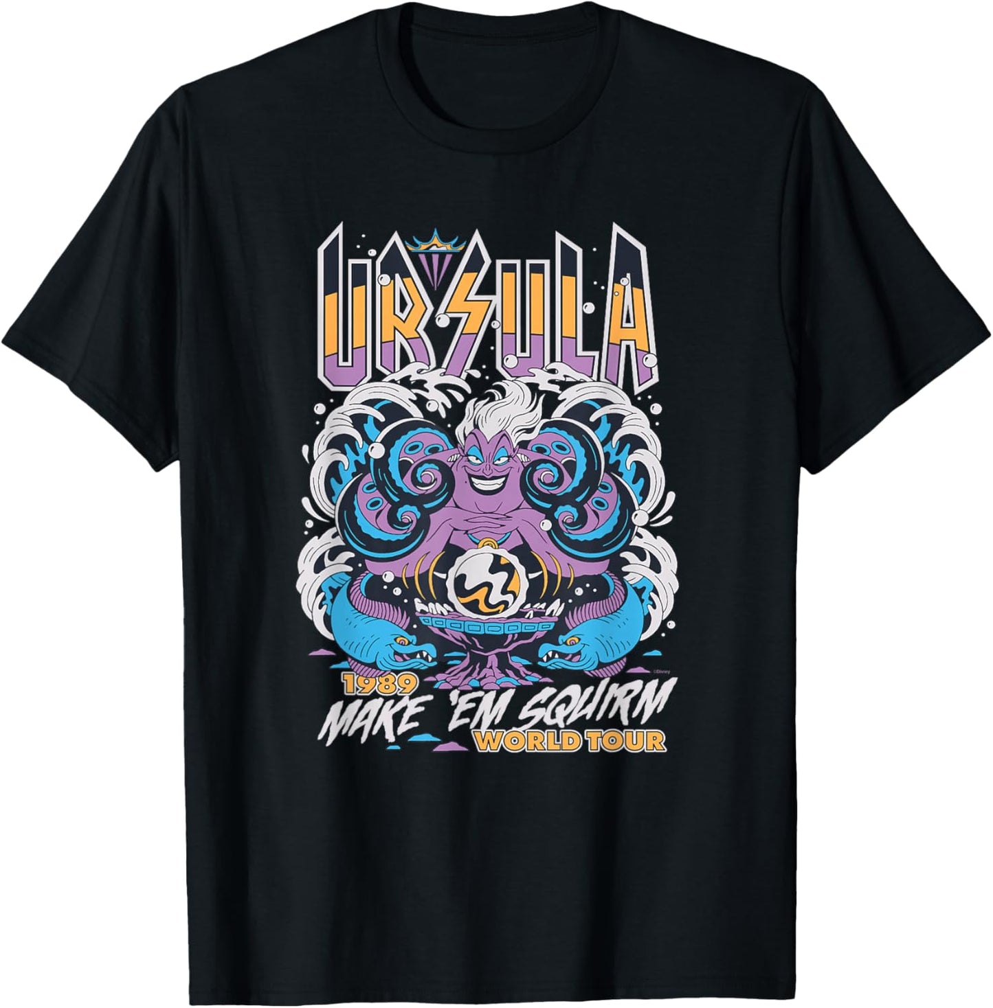 Disney Villains The Little Mermaid Ursula World Tour Band T-Shirt - T-Shirt | Black