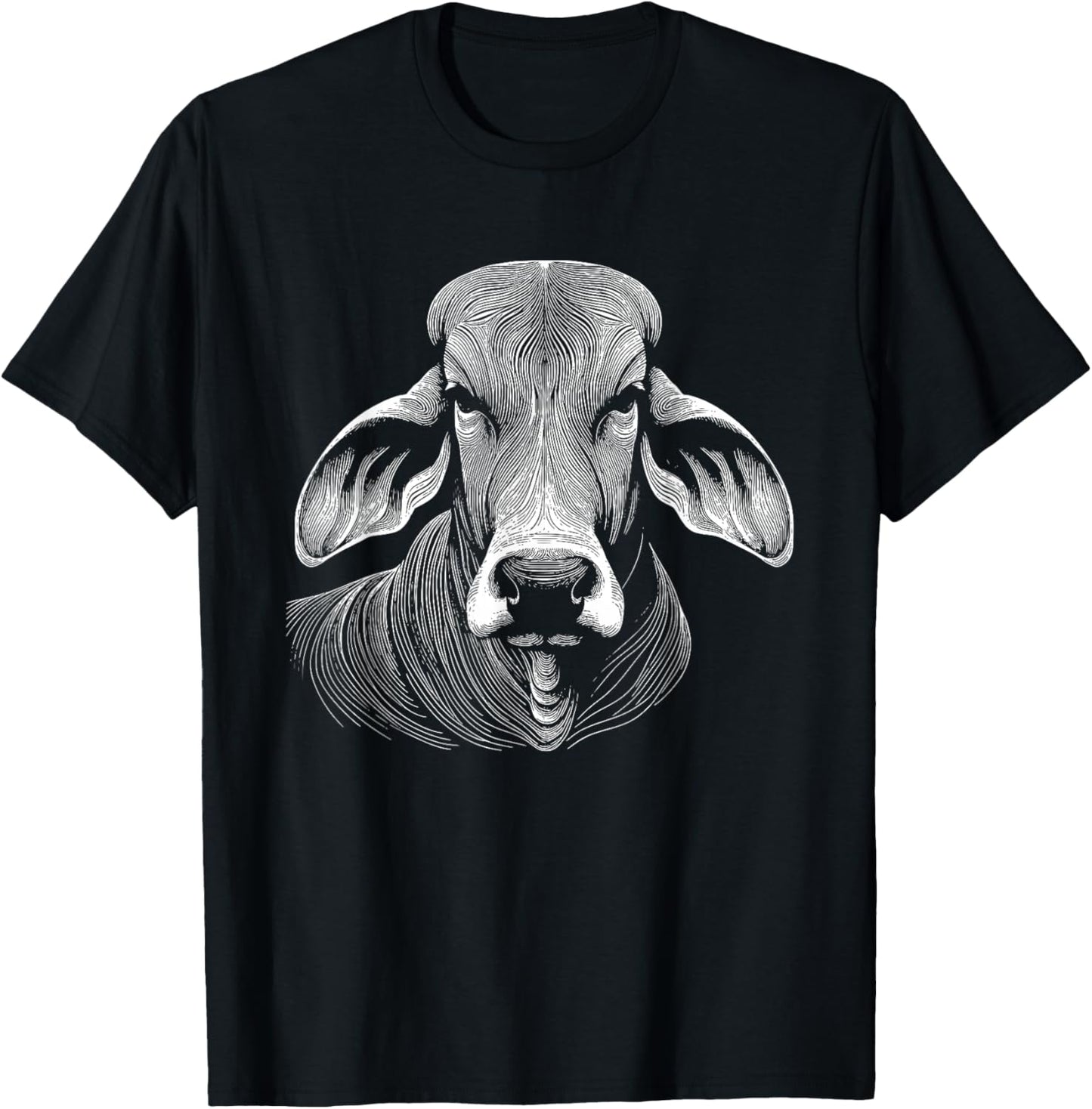 Fingerprint Cow Farmer Breeder - Brahman Cattle T-Shirt - T-Shirt | Black