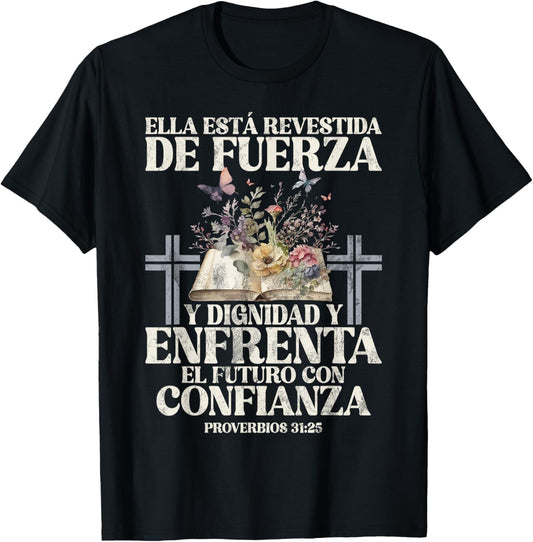 Christian Spanish Español Cristianos Religious Jesus God T-Shirt - T-Shirt | Black