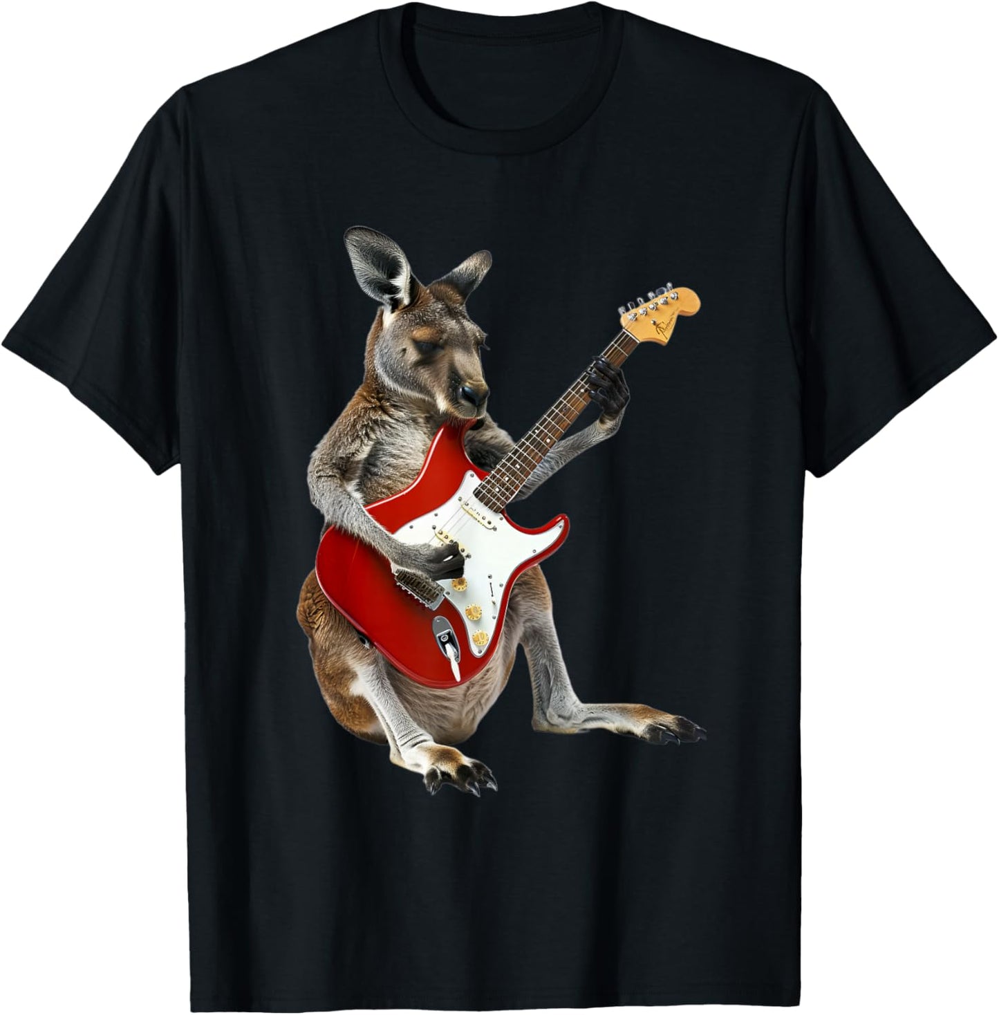 Kangaroo Guitar T-Shirt - T-Shirt | Black