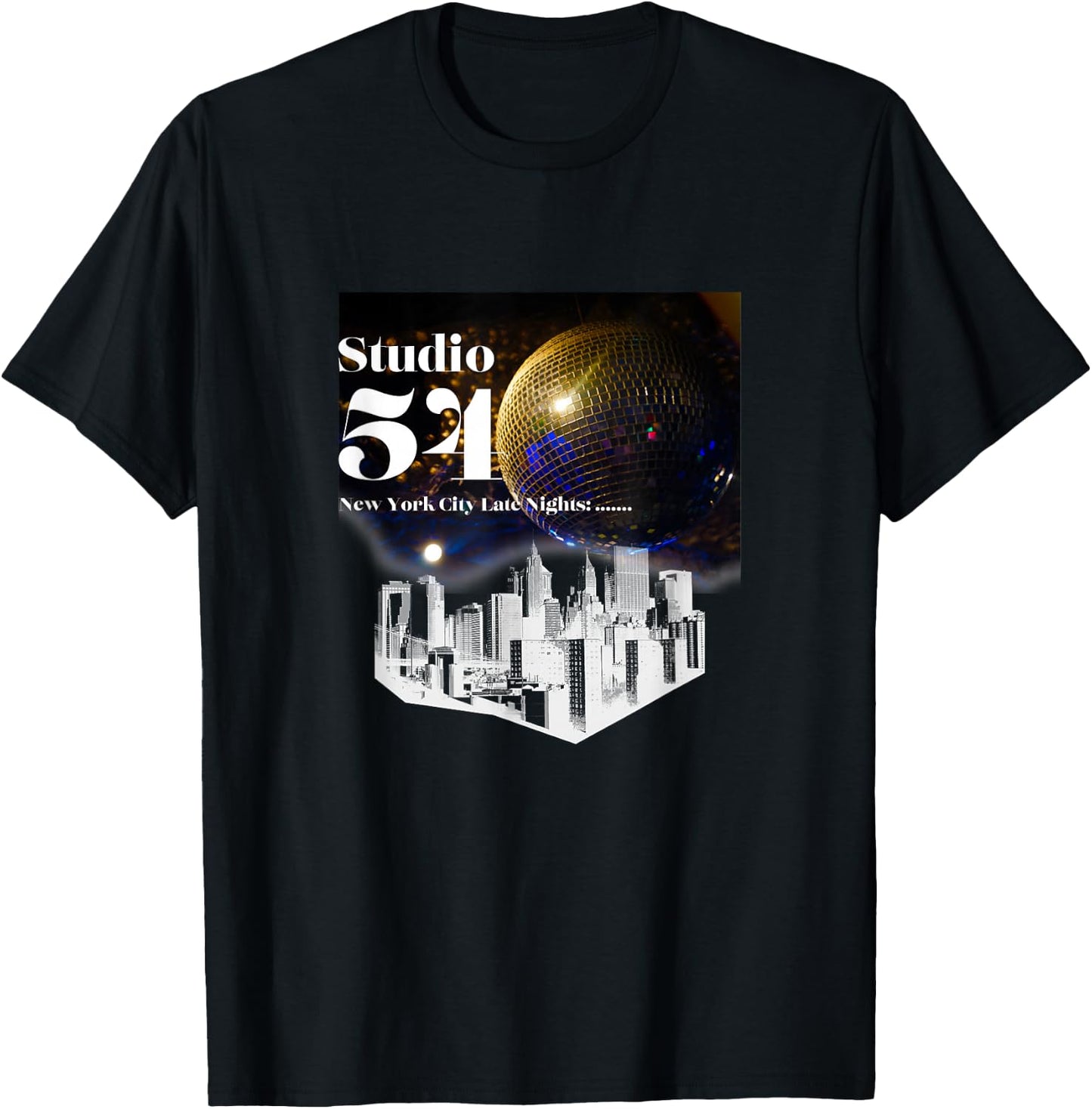 Disco Freaks Store Studio 54 Disco - -Adults, Kids - Black - Small - Short Sleeve T-Shirt - T-Shirt | Black