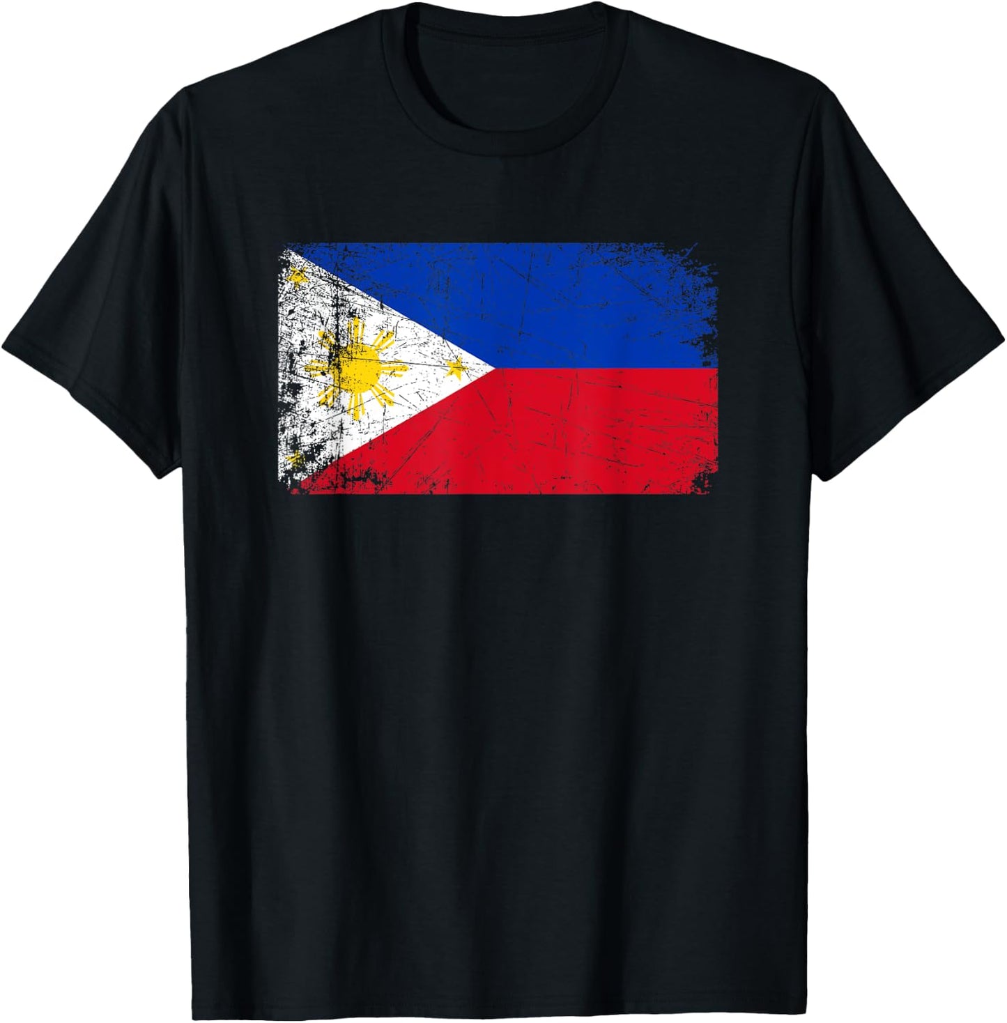 Vintage Made In PHILIPPINES FILIPINO Flag Gift T-Shirt - T-Shirt | Black
