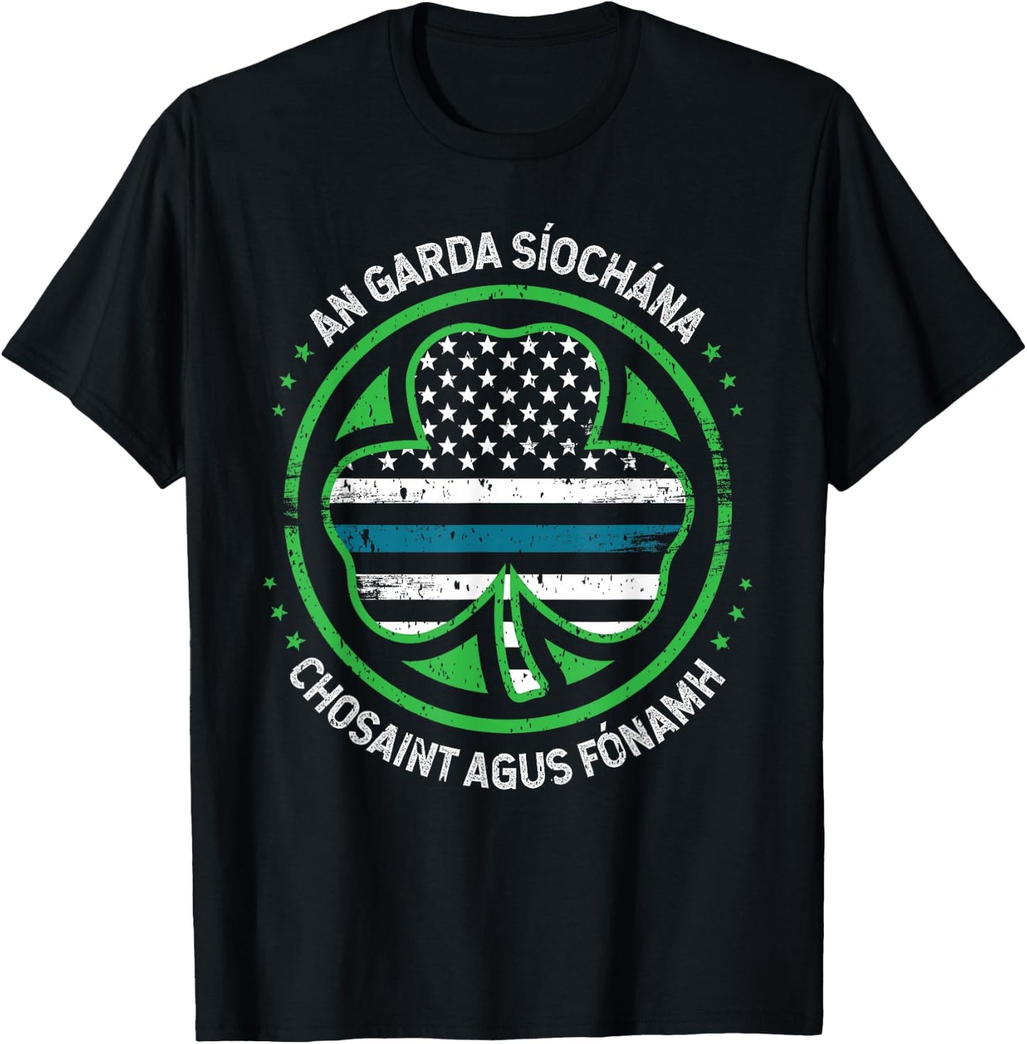 Irish Police Garda St Patrick's Day Gift St Paddy T-Shirt - T-Shirt | Black