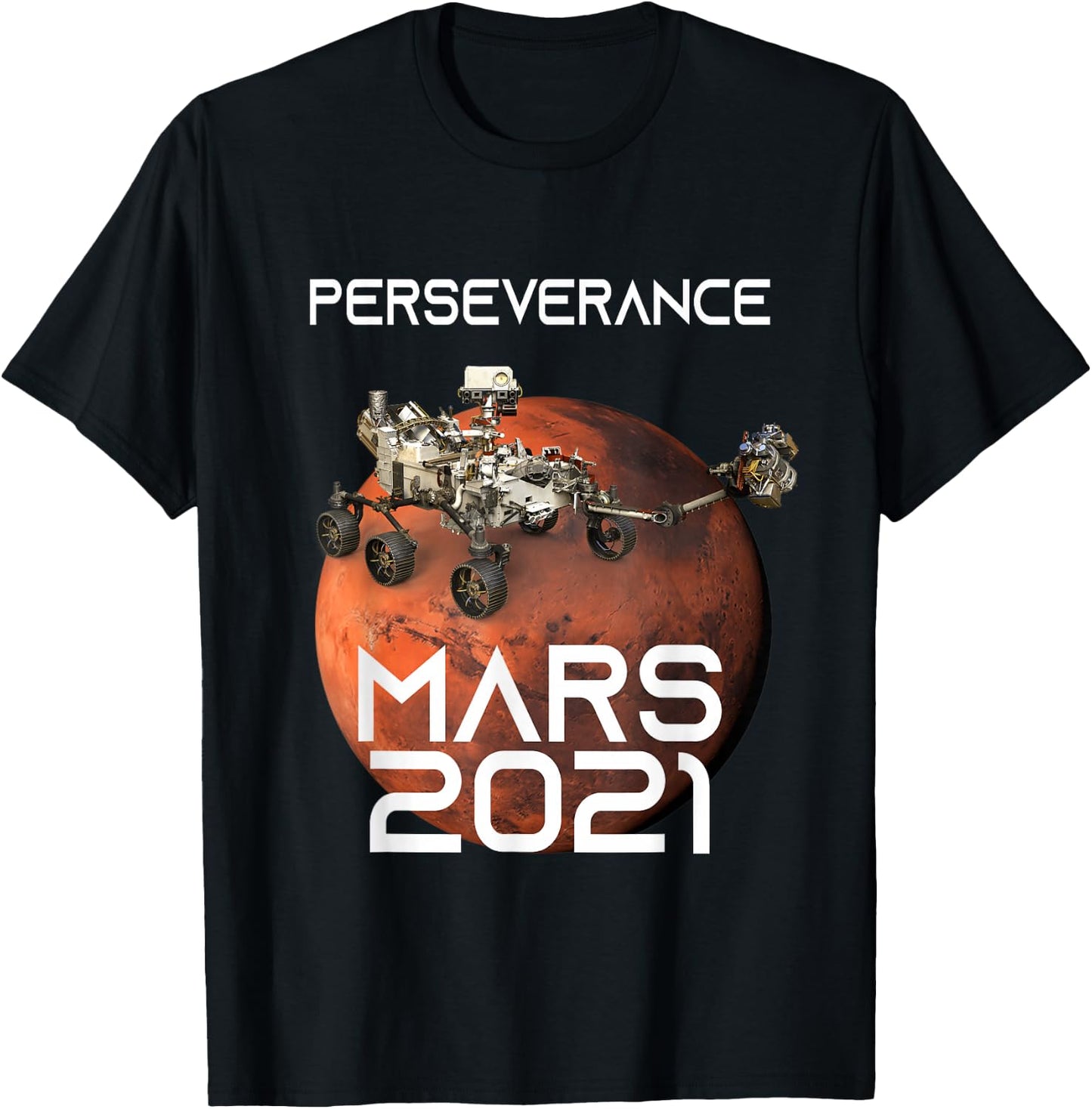 Perseverance Mars Rover Landing 2021 Nasa Mission T-Shirt - T-Shirt | Black