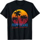 Vintage Fripp Island South Carolina Palm Trees Sunset Retro T-Shirt - T-Shirt | Black