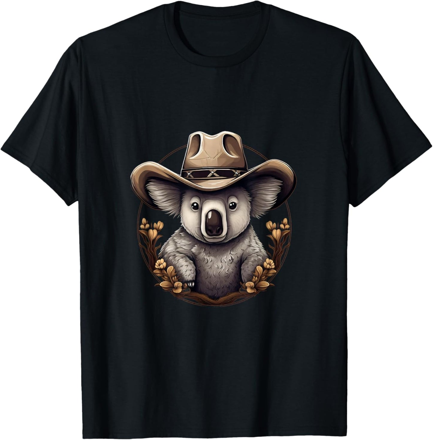 Koala Cowboy Hat Cowgirl Western Australian Koala Lover T-Shirt - T-Shirt | Black