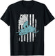 Cool United States Flag USA Snowmobile Biker T-Shirt - T-Shirt | Black