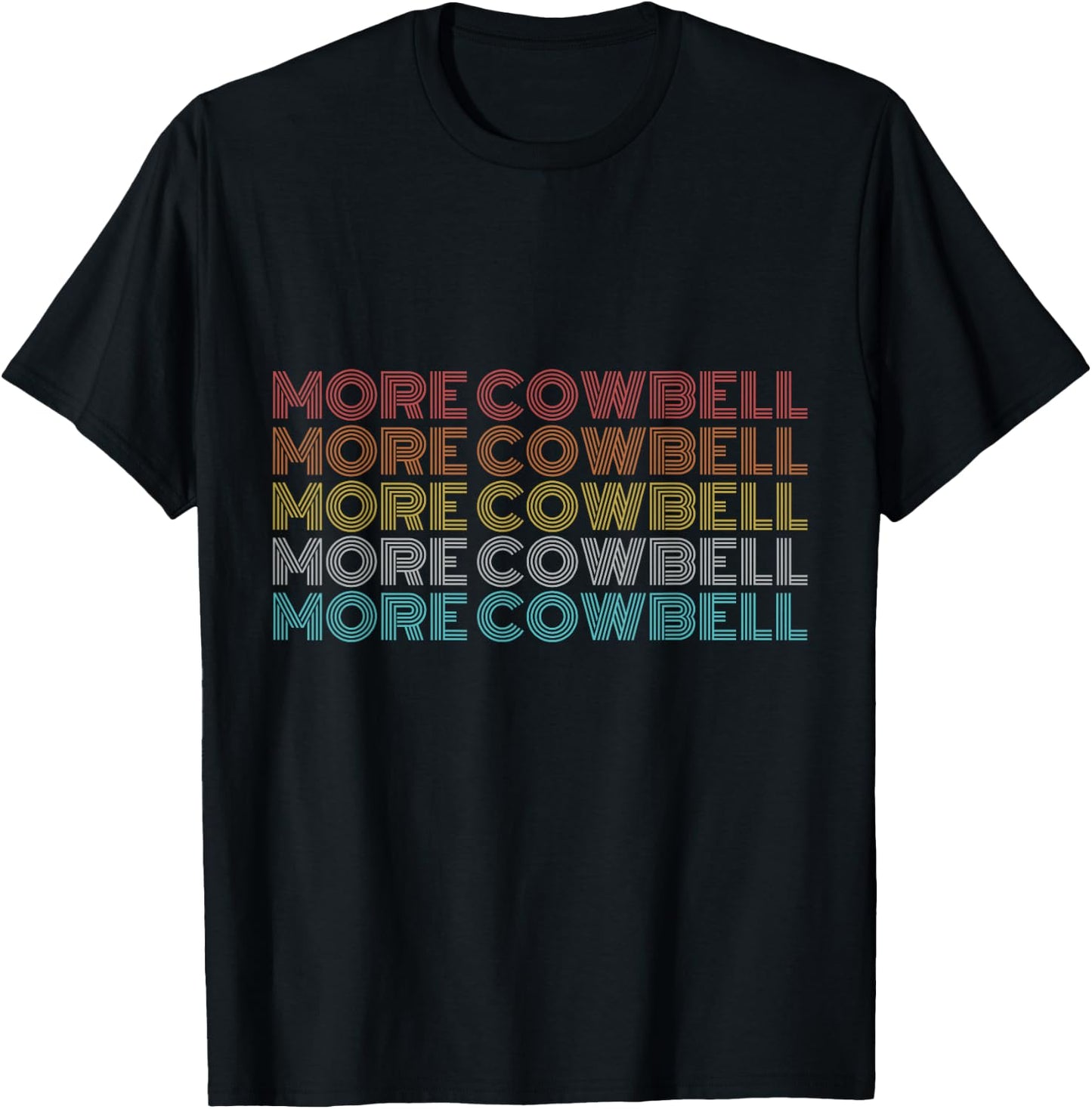 Retro Vintage More Cowbell T-Shirt - T-Shirt | Black