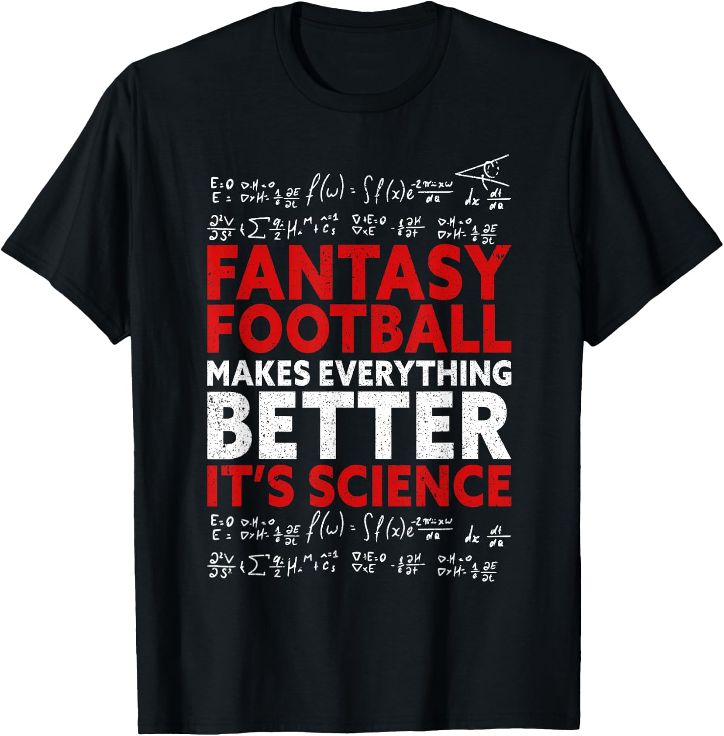 Fantasy Football It's Science | Draft Day Fantasy Football T-Shirt - T-Shirt | Black