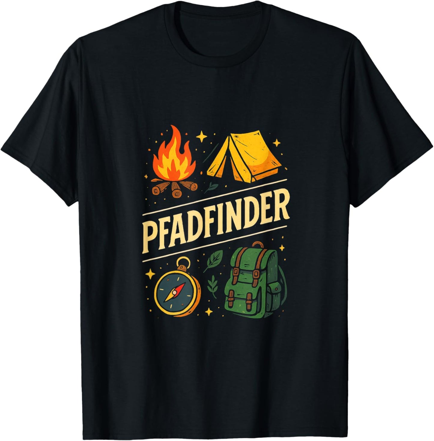 Pfadfinder - Pfadfinder Scout Camping Outdoor T-Shirt - T-Shirt | Black