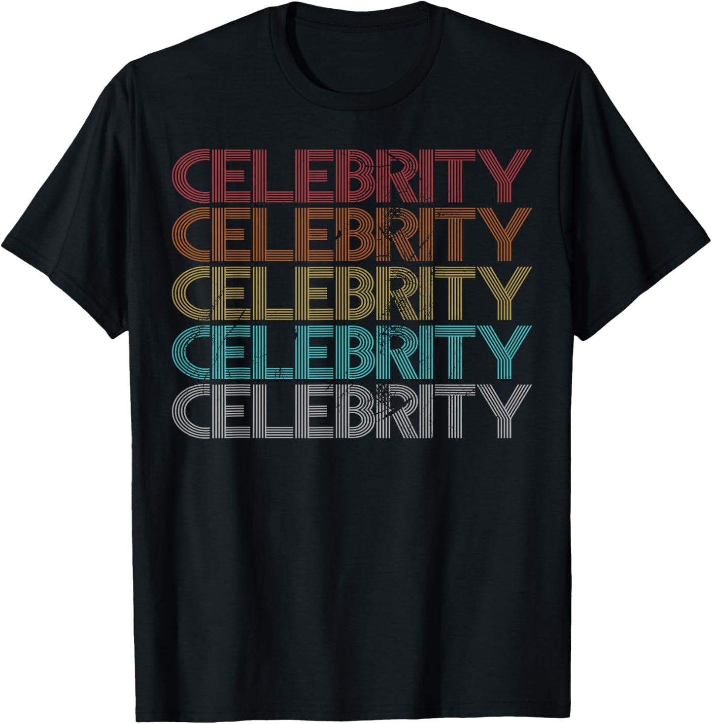 Retro Vintage Celebrity T-Shirt - T-Shirt | Black