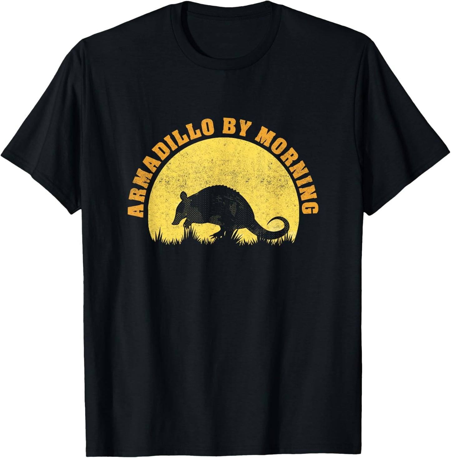 Armadillo By Morning | Funny Armadillo Lovers Pun Texas Gift T-Shirt - T-Shirt | Black