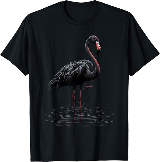 Flamingo in the Dark - Flamingo fans T-Shirt - T-Shirt | Black