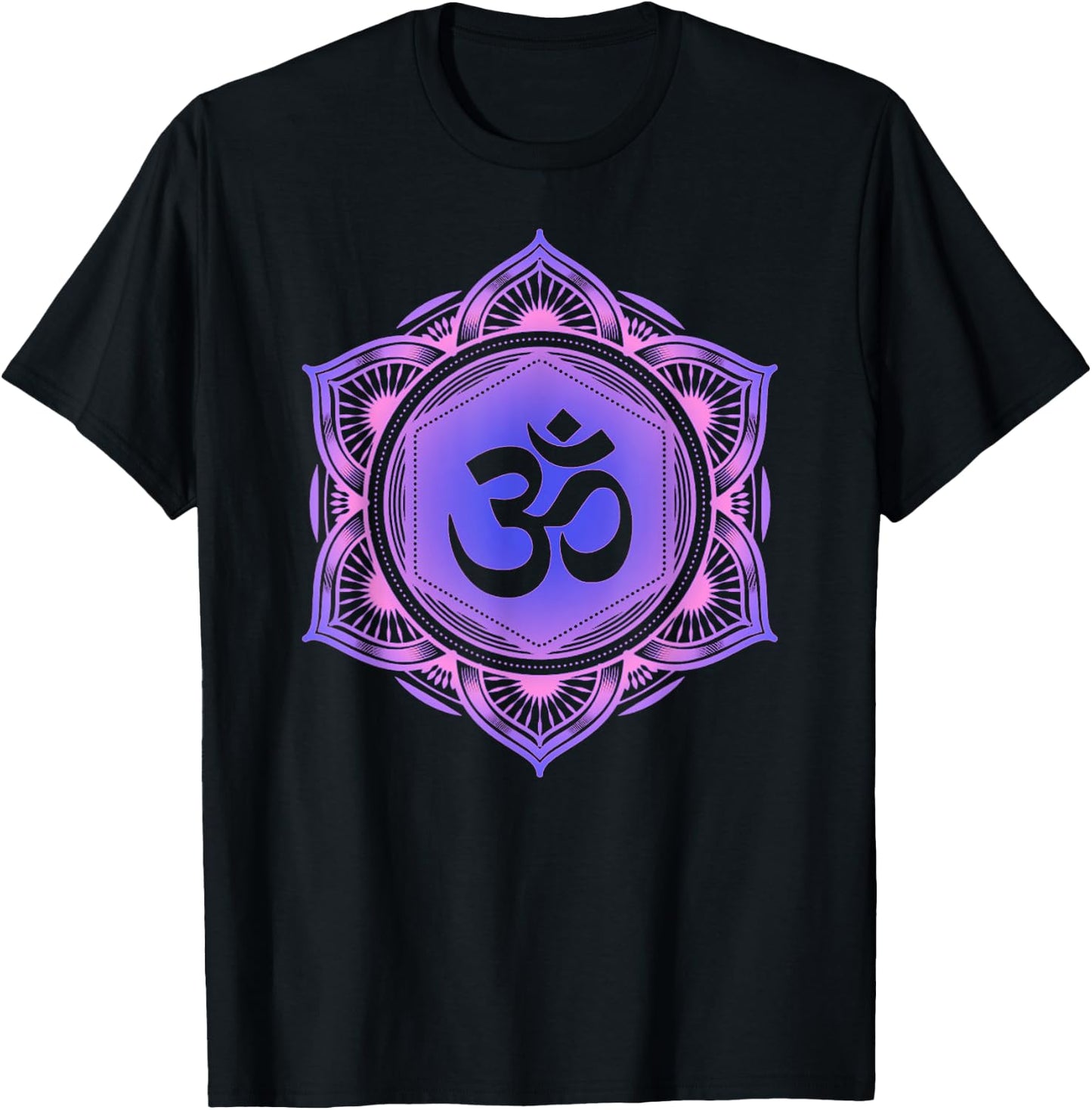 Om Shanti Peace Aum Brahman Yoga Hindu Buddhism Vintage T-Shirt - T-Shirt | Black