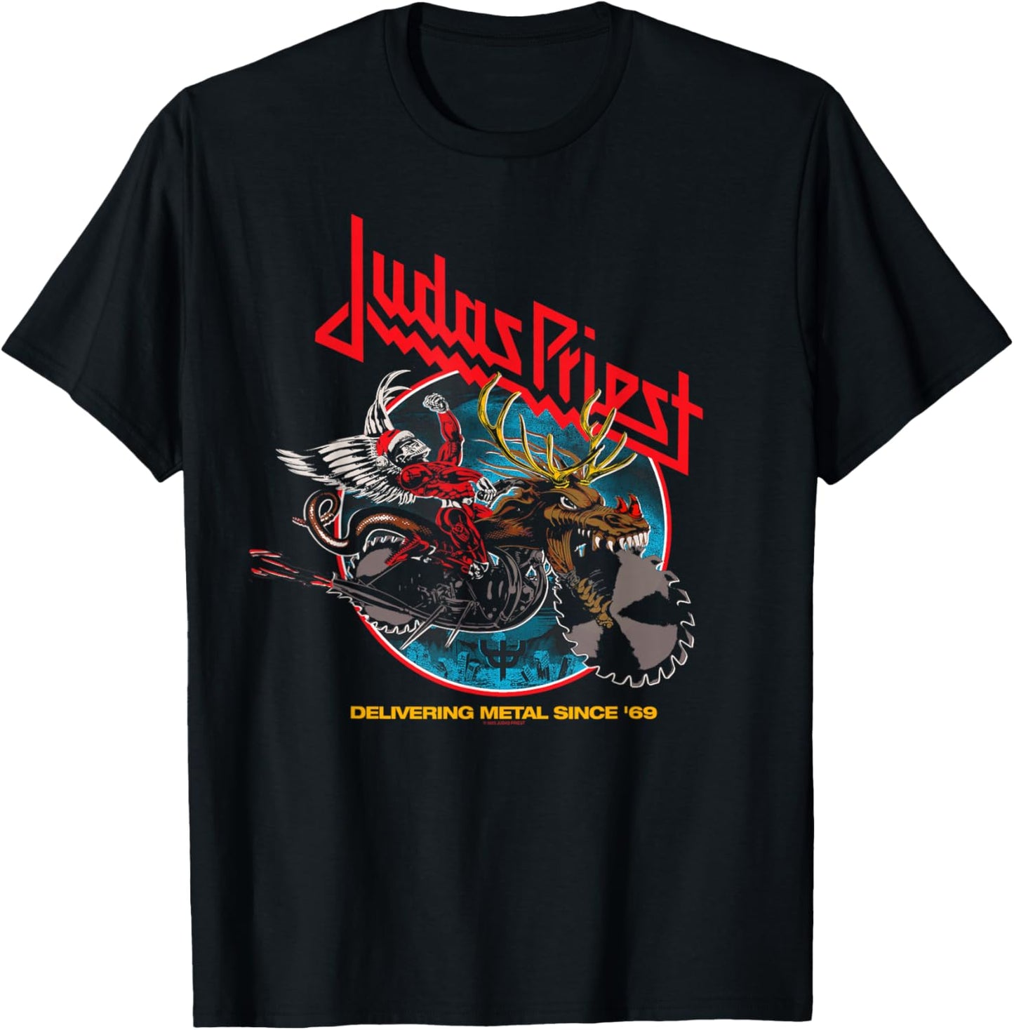 Judas Priest Painkiller Holiday Circle T-Shirt - T-Shirt | Black
