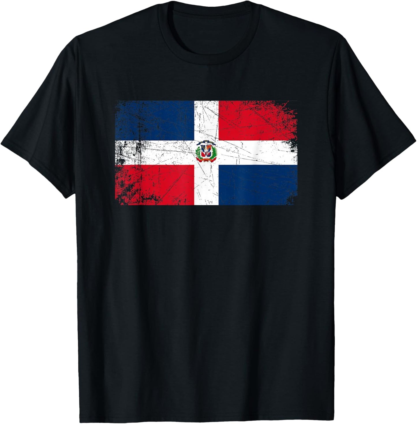 Vintage Made In DOMINICAN REPUBLIC DOMINICAN Flag Gift T-Shirt - T-Shirt | Black