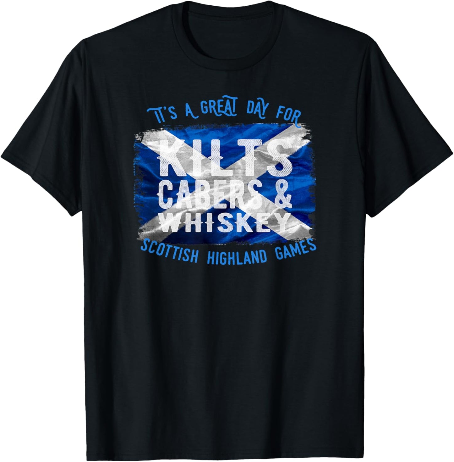 Kilts Cabers & Whiskey Scottish Highland Games Shirt für Herren T-Shirt - T-Shirt | Black