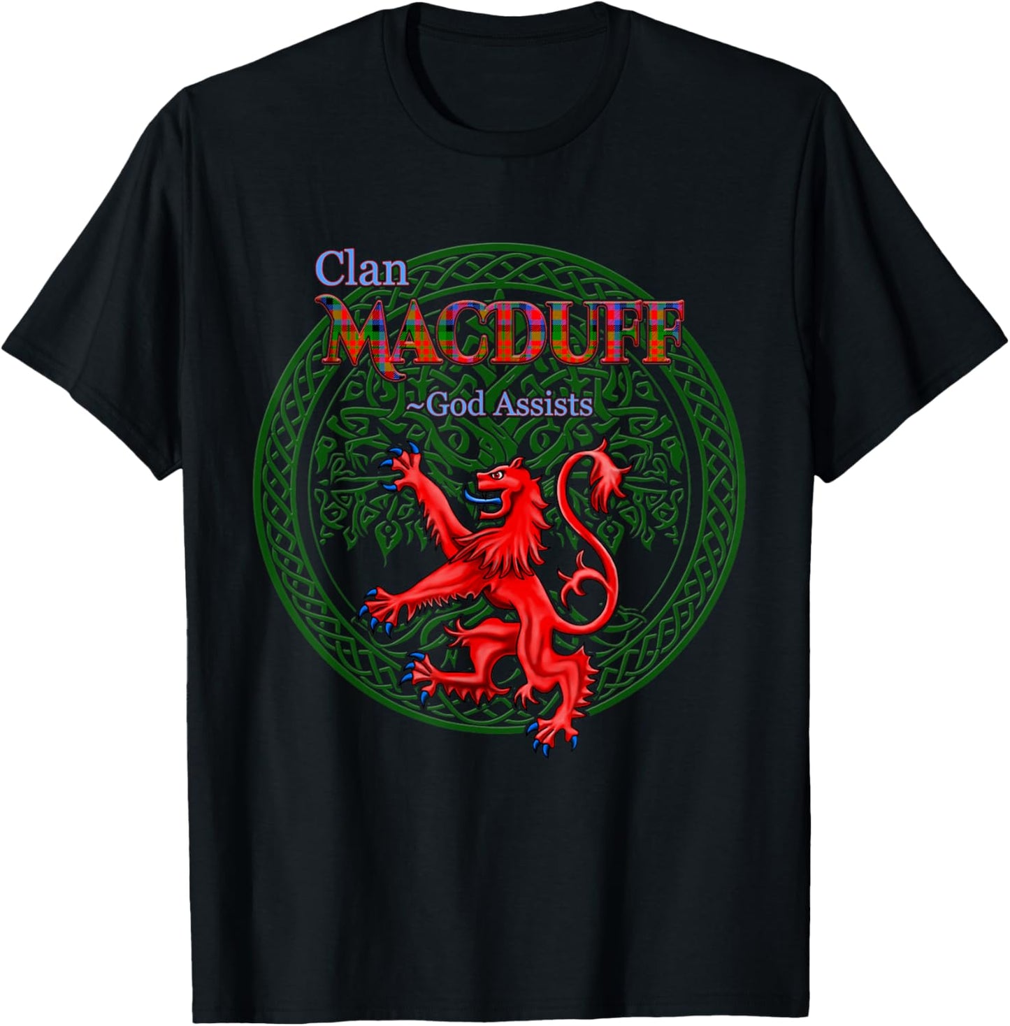 MacDuff Scottish Clan Pride Family Motto T-Shirt - T-Shirt | Black