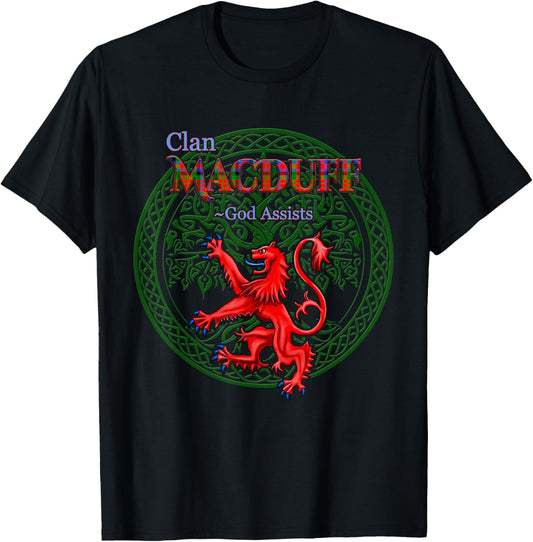 MacDuff Scottish Clan Pride Family Motto T-Shirt - T-Shirt | Black