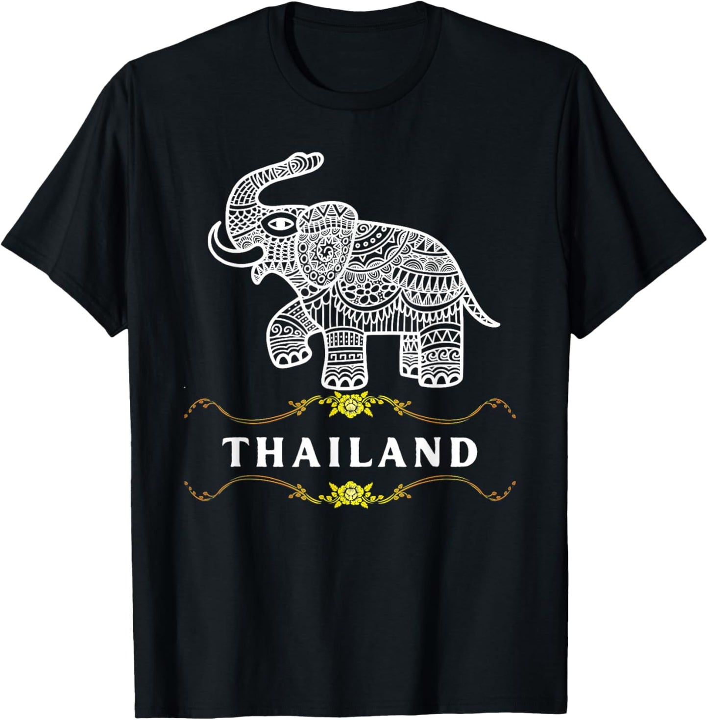 Cool Thailand Elephant Exotic Chiang Mai Family Vacation T-Shirt - T-Shirt | Black