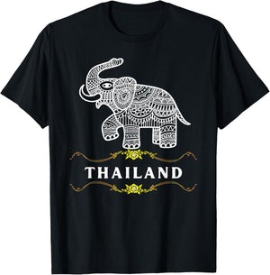 Cool Thailand Elephant Exotic Chiang Mai Family Vacation T-Shirt - T-Shirt | Black