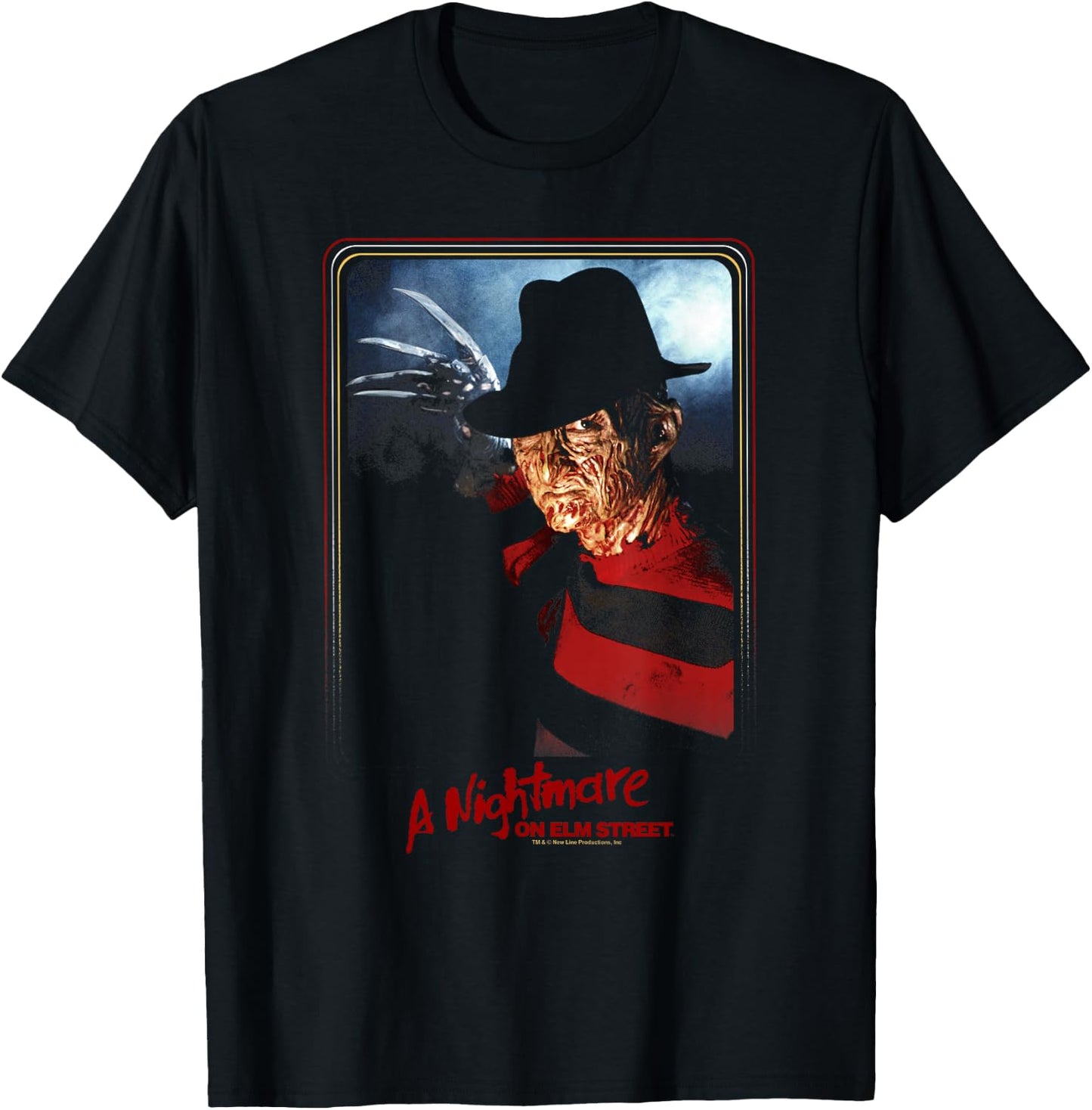 A Nightmare On Elm Street Freddy Kruger Poster T-Shirt - T-Shirt | Black