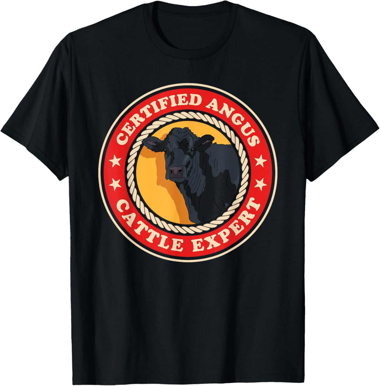 Angus Cattle Expert | Black Angus Cow T-Shirt - T-Shirt | Black