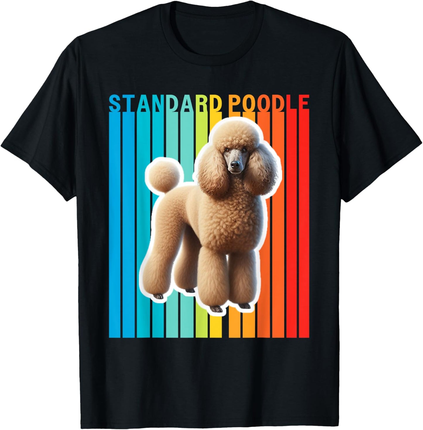 Colorful Standard Poodle T-Shirt - T-Shirt | Black
