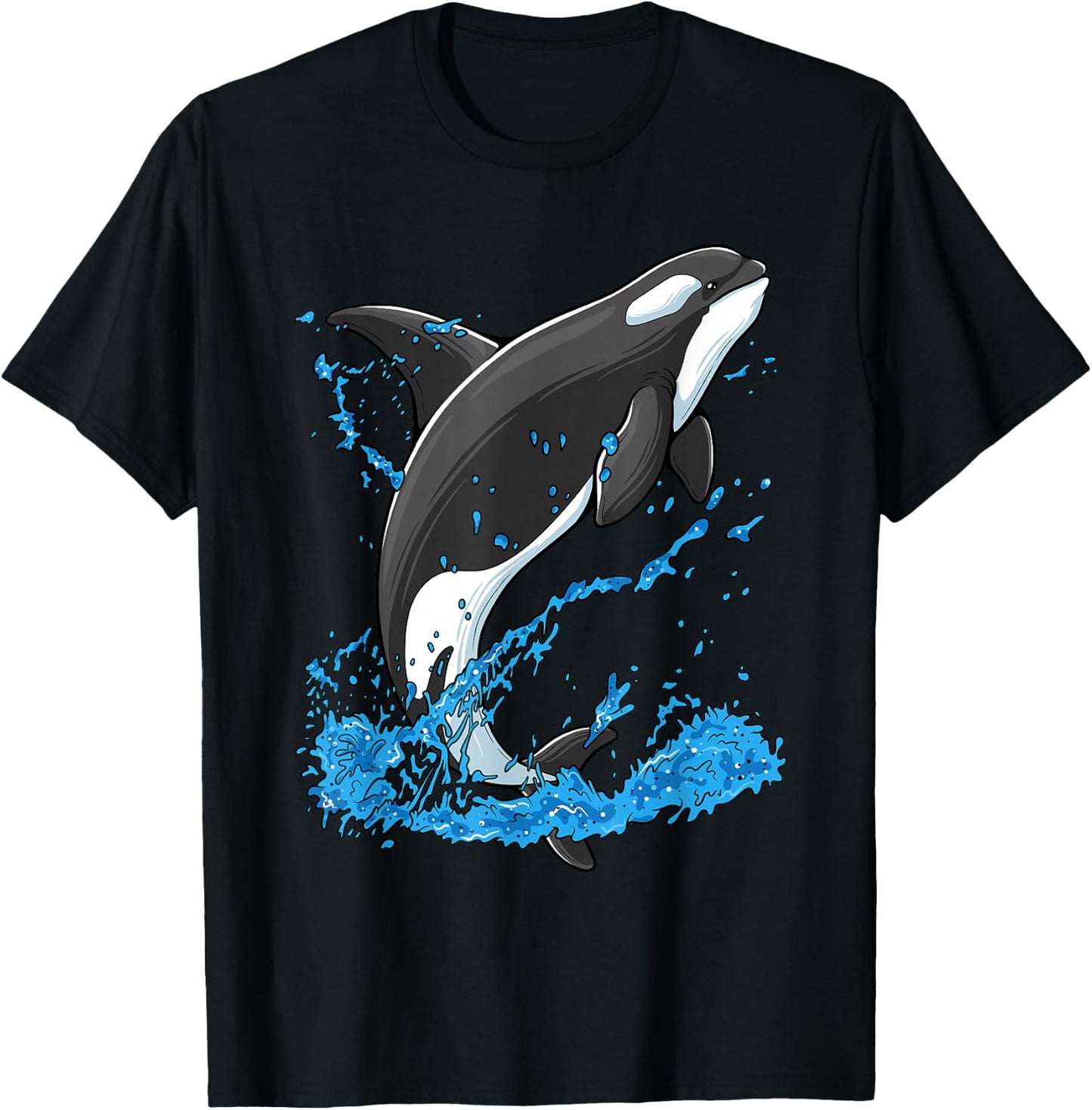 Orca Killer Whale Graphic Gift T-Shirt - T-Shirt | Black