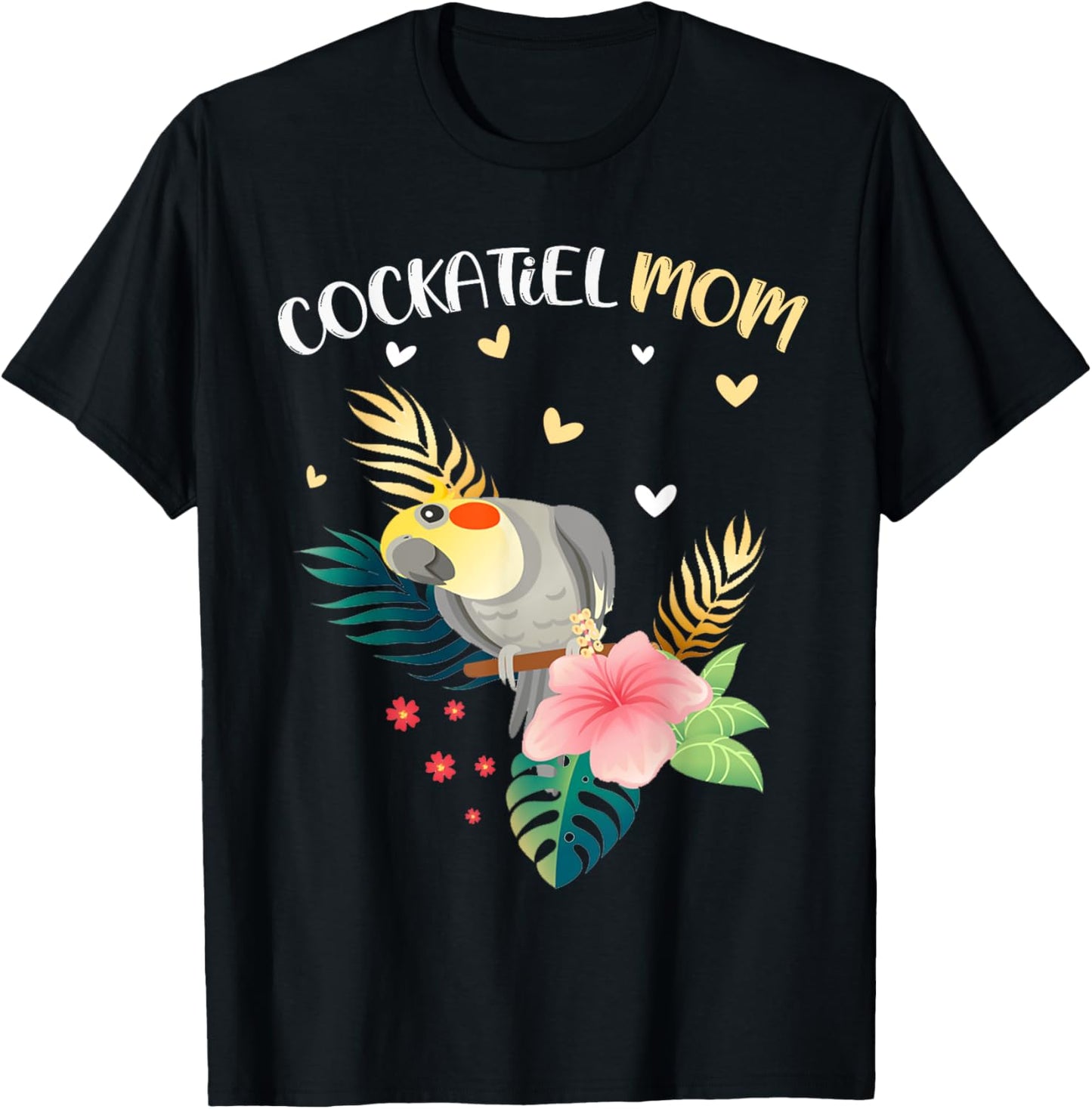 Cockatiel Mom Funny Parrot Owner Bird Lover Women T-Shirt - T-Shirt | Black