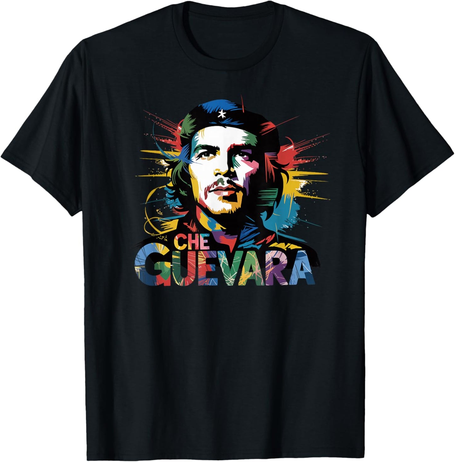 Che Guevara Revolution Rebel Drawing Cuba Communist , Black, S T-Shirt - T-Shirt | Black