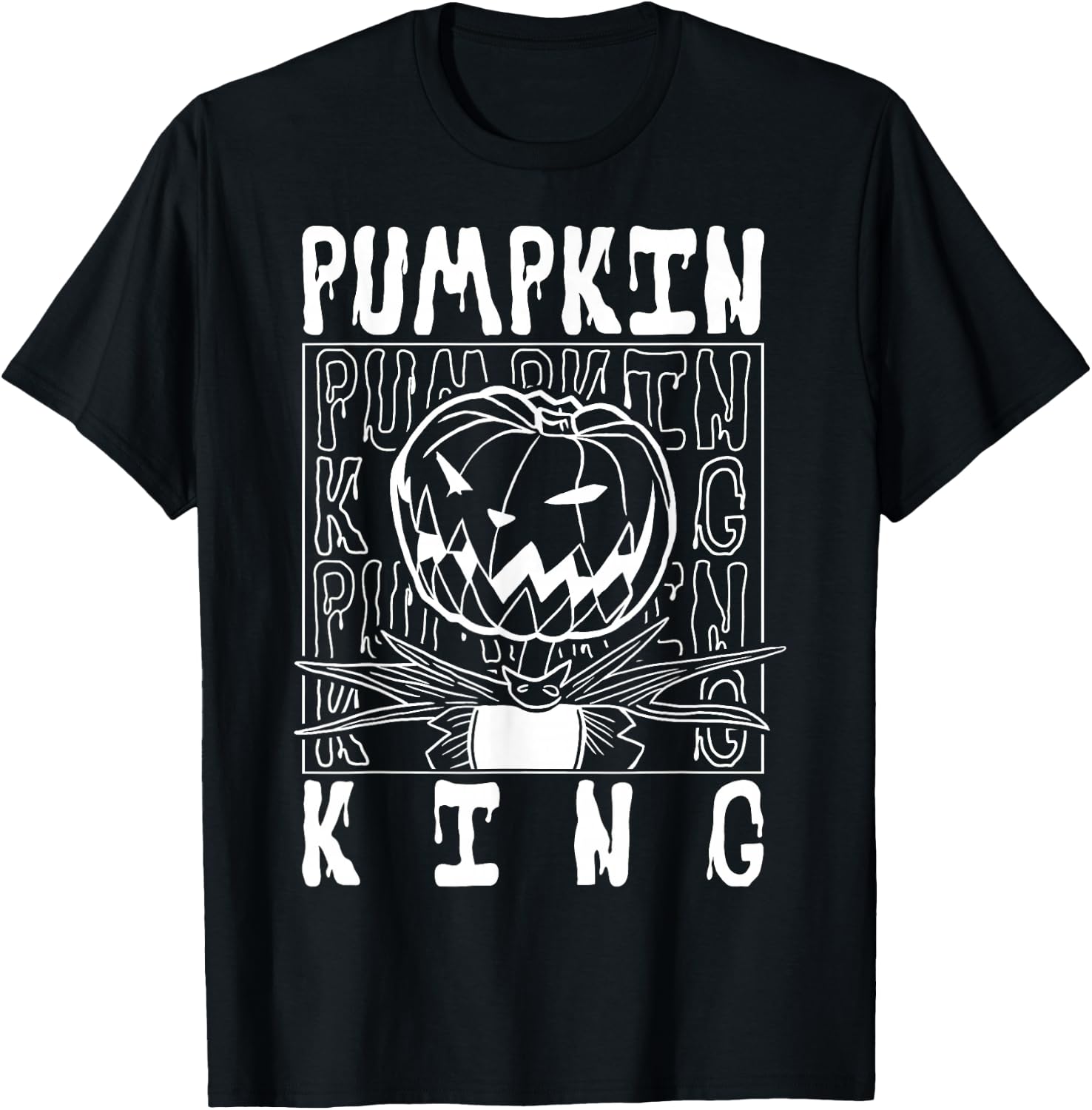 Disney The Nightmare Before Christmas Pumpkin King Stack T-Shirt - T-Shirt | Black