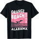 Dolphin In Orange Beach Alabama Vintage Distressed T-Shirt - T-Shirt | Black