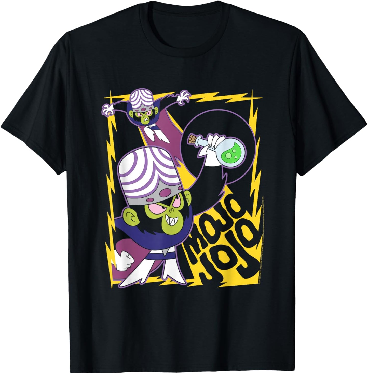 Powerpuff Girls Mojo Jojo Collage Cute Cartoon T-Shirt - T-Shirt | Black
